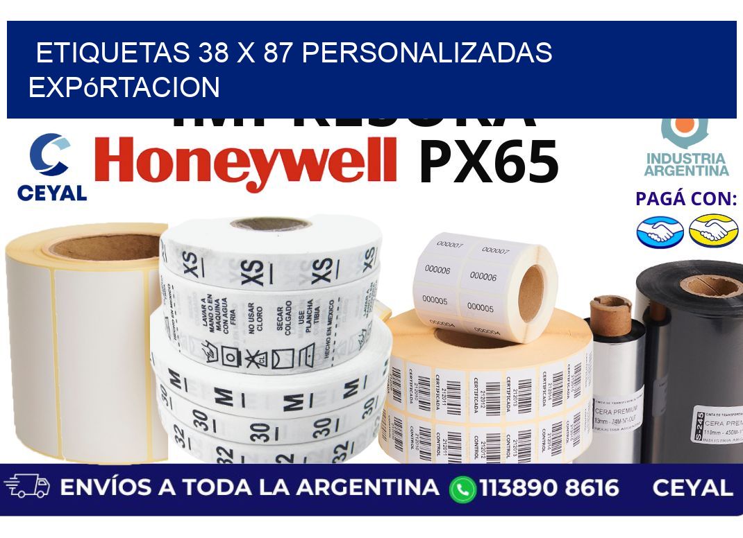 etiquetas 38 x 87 personalizadas expórtacion