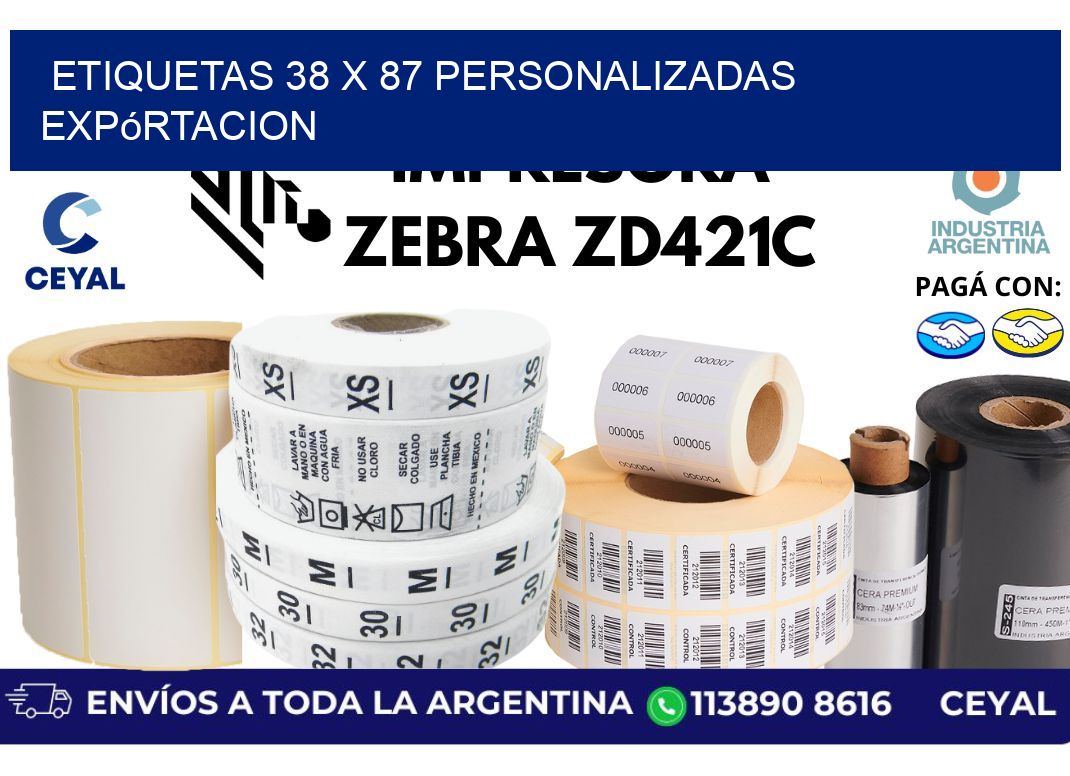 etiquetas 38 x 87 personalizadas expórtacion
