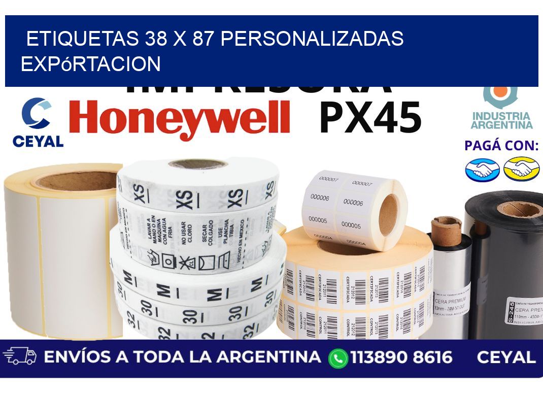etiquetas 38 x 87 personalizadas expórtacion