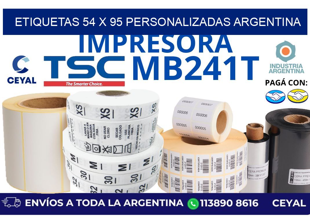 etiquetas 54 x 95 personalizadas argentina