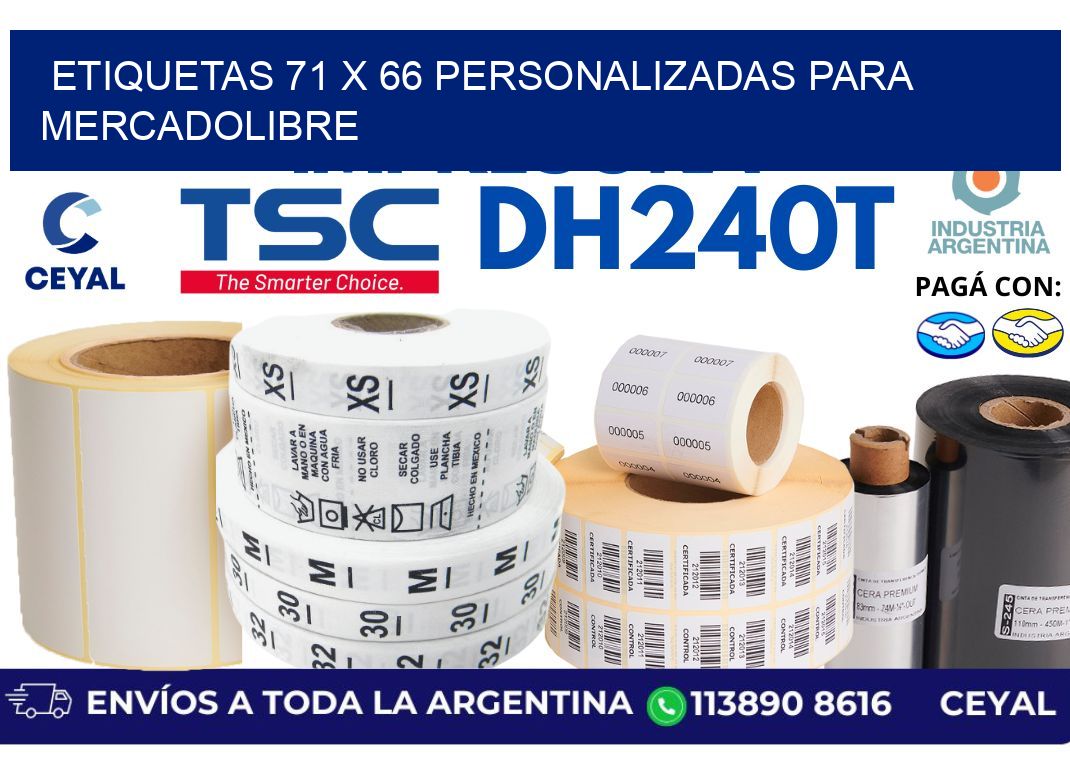 etiquetas 71 x 66 personalizadas para mercadolibre