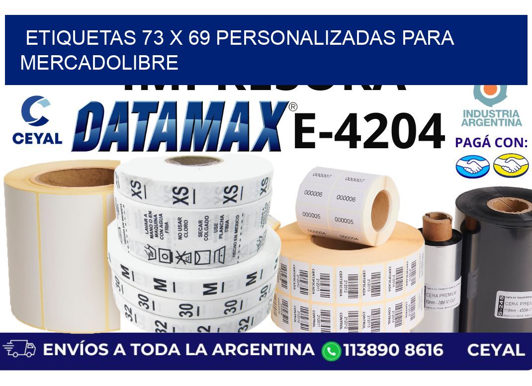 etiquetas 73 x 69 personalizadas para mercadolibre