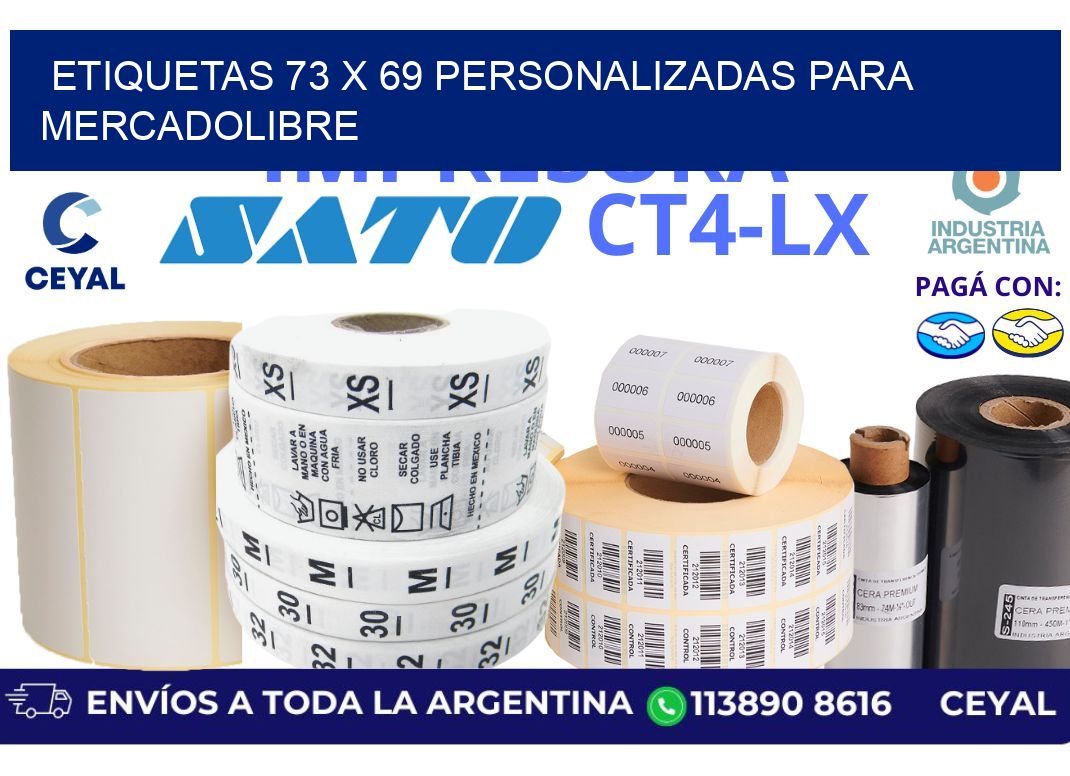 etiquetas 73 x 69 personalizadas para mercadolibre