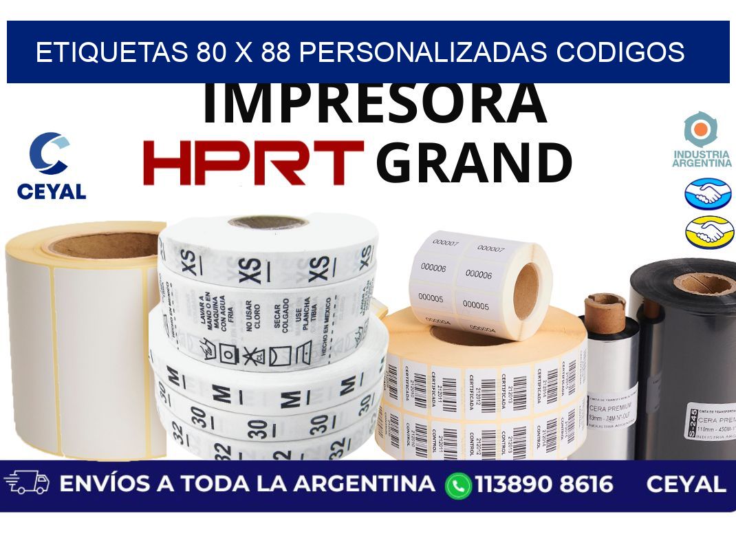 etiquetas 80 x 88 personalizadas codigos