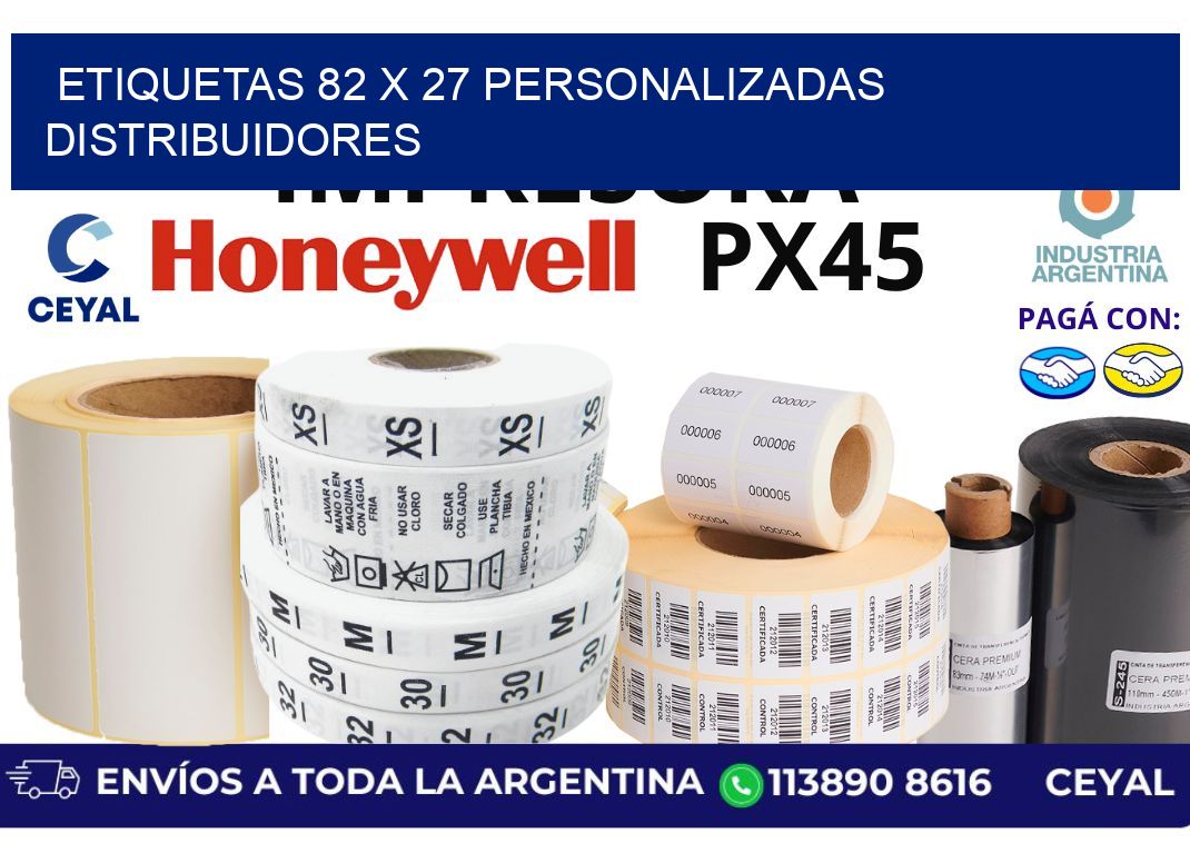 etiquetas 82 x 27 personalizadas distribuidores
