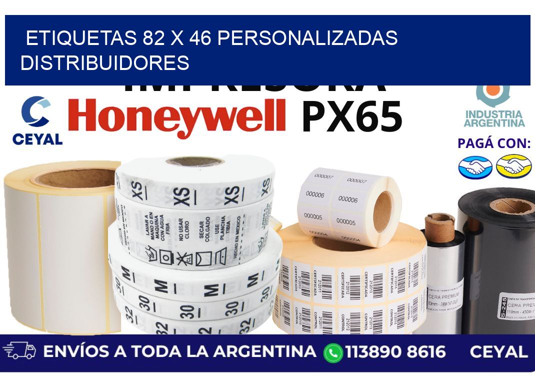 etiquetas 82 x 46 personalizadas distribuidores