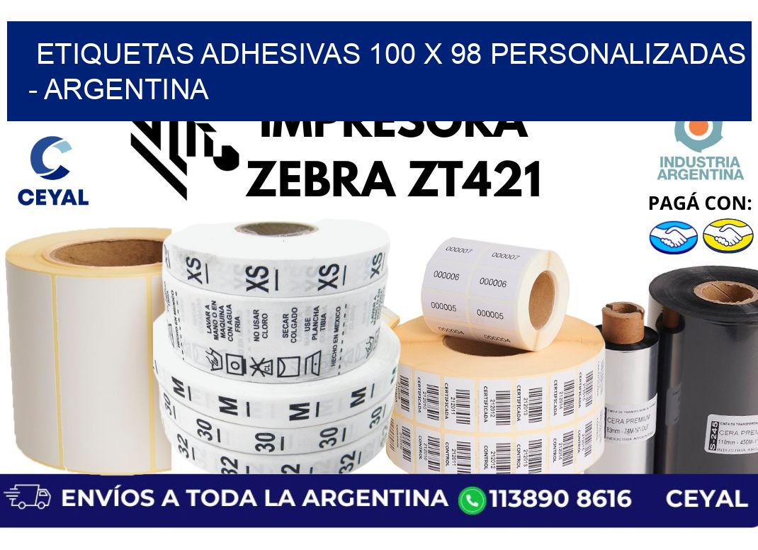 etiquetas adhesivas 100 x 98 personalizadas - Argentina