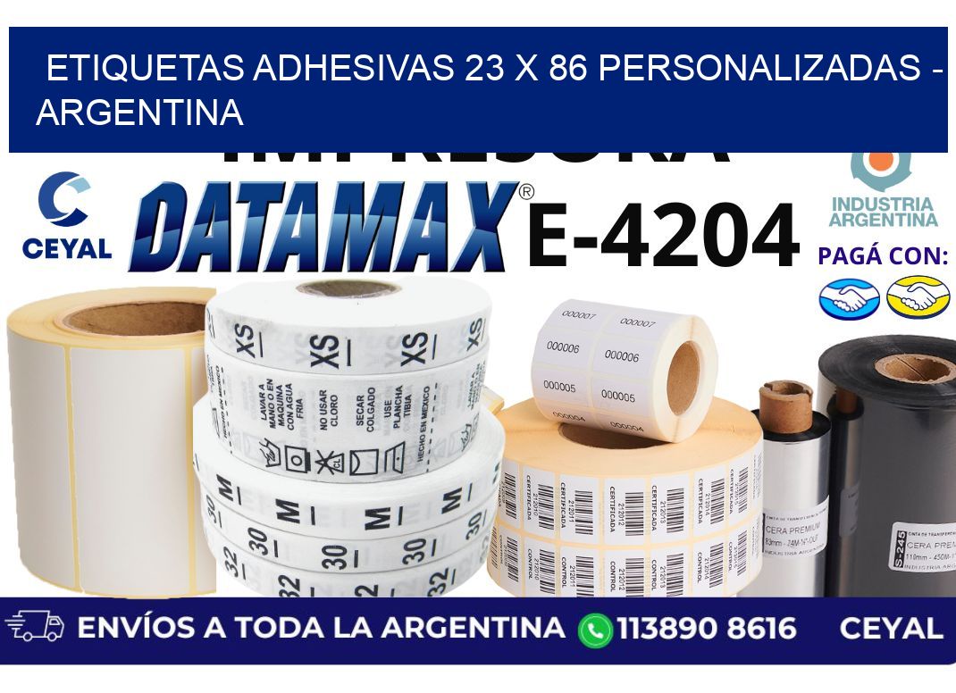 etiquetas adhesivas 23 x 86 personalizadas – Argentina