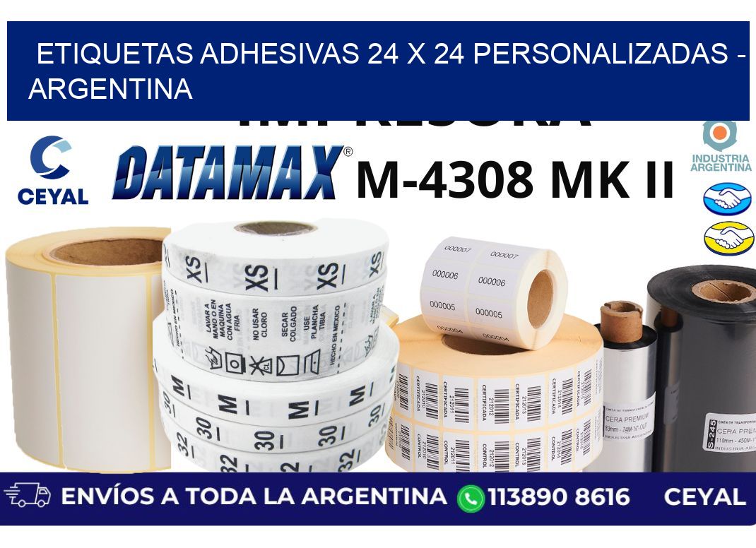 etiquetas adhesivas 24 x 24 personalizadas - Argentina