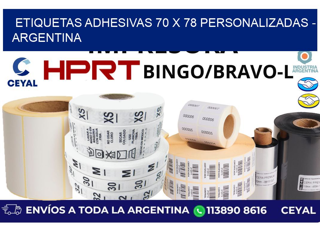 etiquetas adhesivas 70 x 78 personalizadas – Argentina
