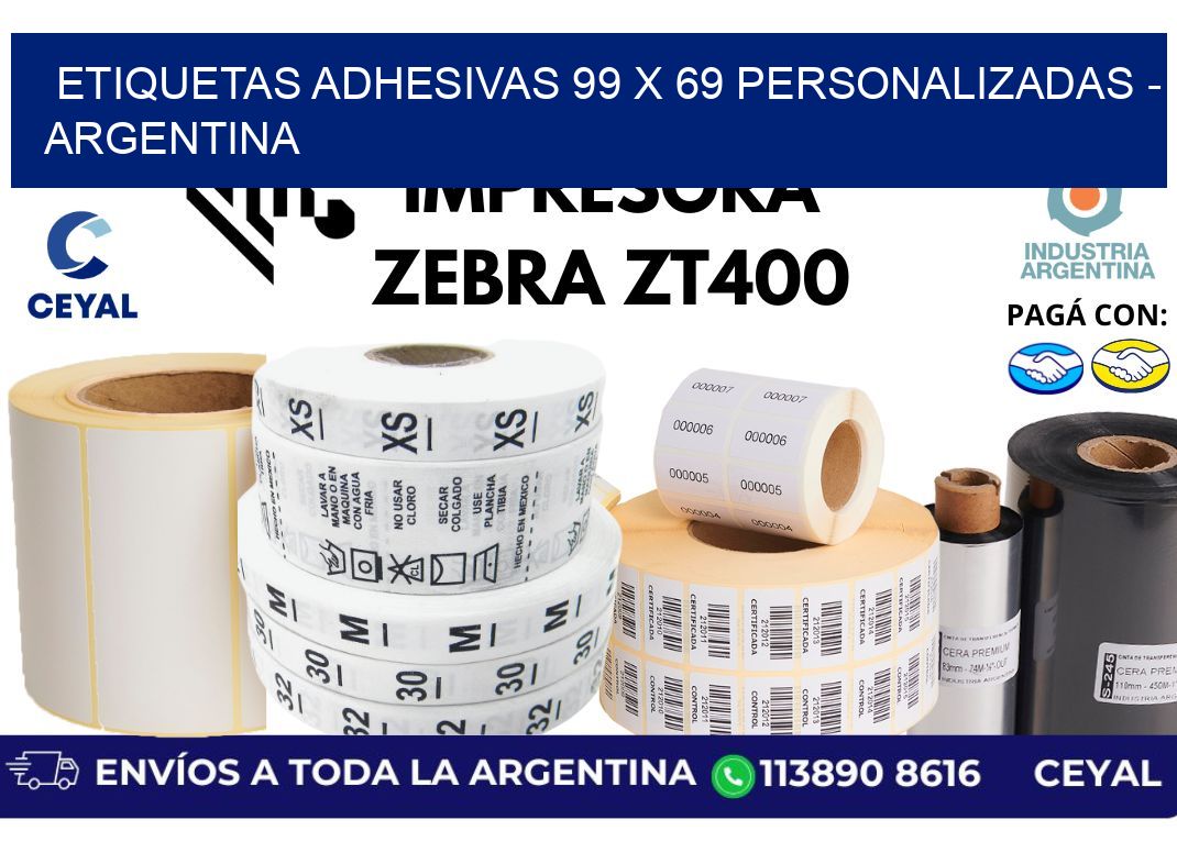 etiquetas adhesivas 99 x 69 personalizadas - Argentina