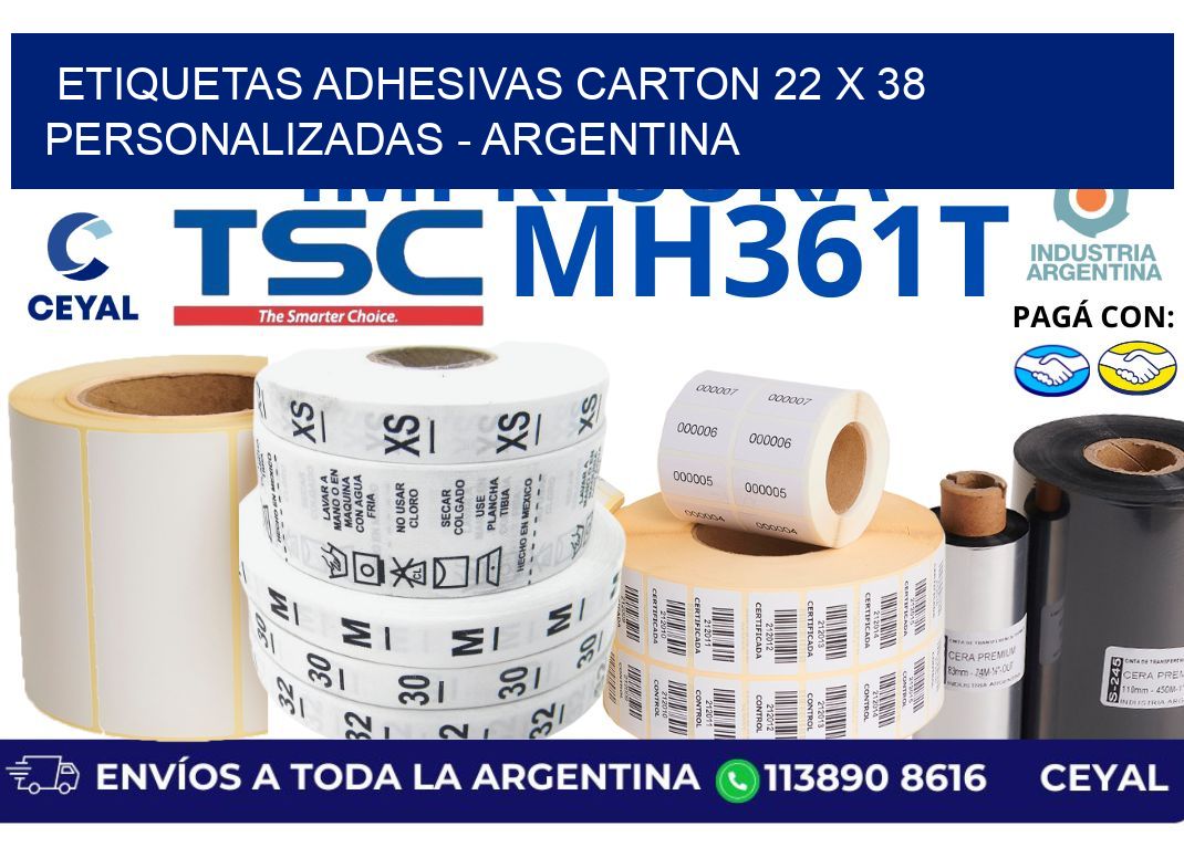etiquetas adhesivas carton 22 x 38 personalizadas – Argentina