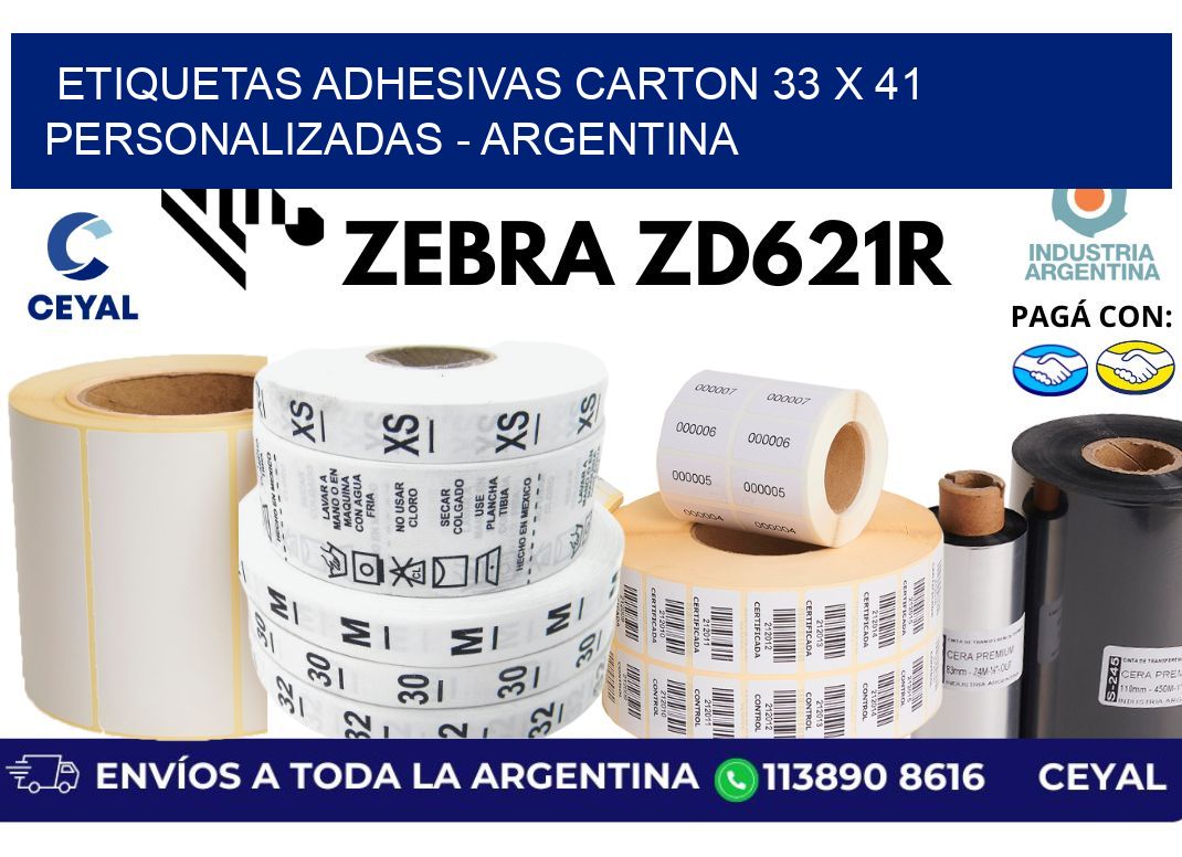 etiquetas adhesivas carton 33 x 41 personalizadas – Argentina
