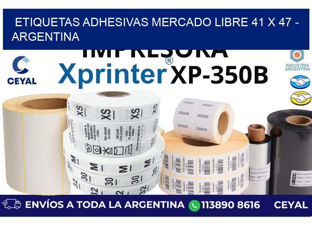 etiquetas adhesivas mercado libre 41 x 47 - Argentina