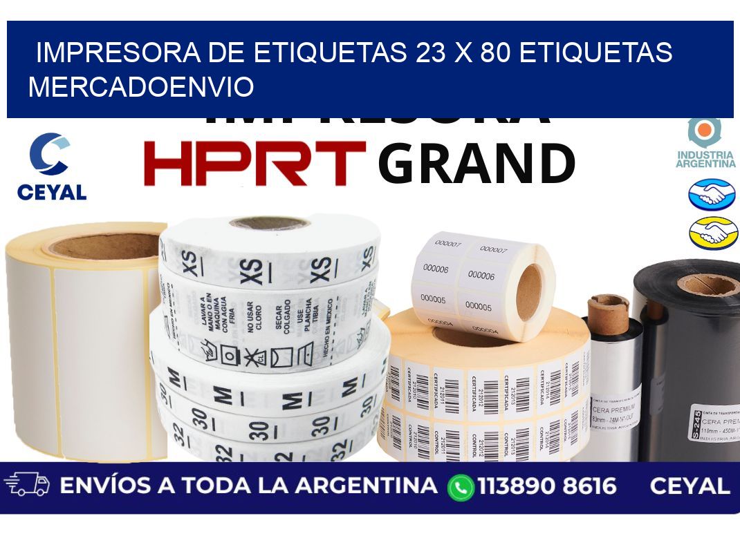 impresora de etiquetas 23 x 80 etiquetas mercadoenvio