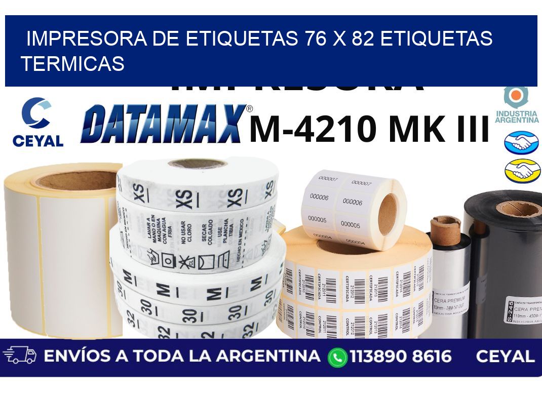 impresora de etiquetas 76 x 82 etiquetas termicas