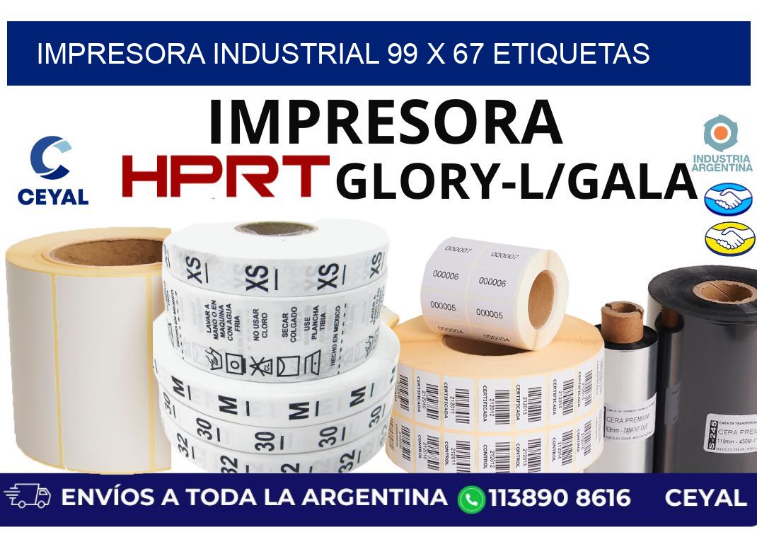 impresora industrial 99 x 67 etiquetas