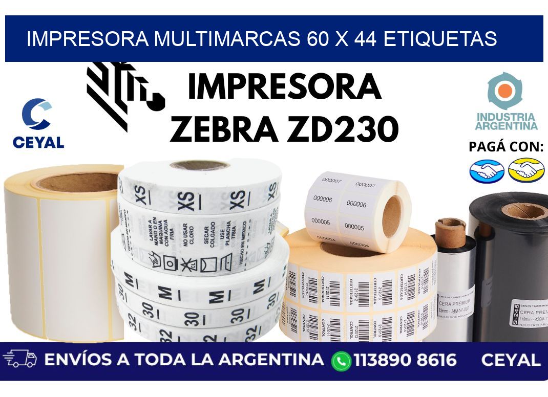 impresora multimarcas 60 x 44 etiquetas