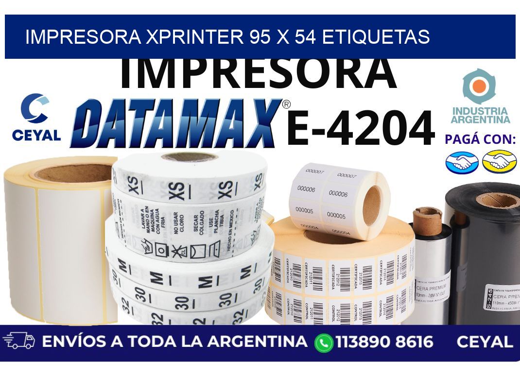 impresora xprinter 95 x 54 etiquetas