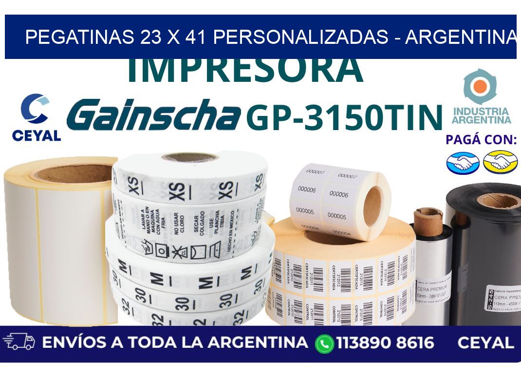 pegatinas 23 x 41 personalizadas - Argentina