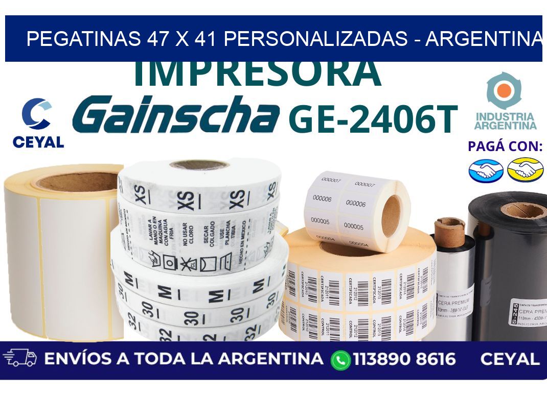 pegatinas 47 x 41 personalizadas – Argentina