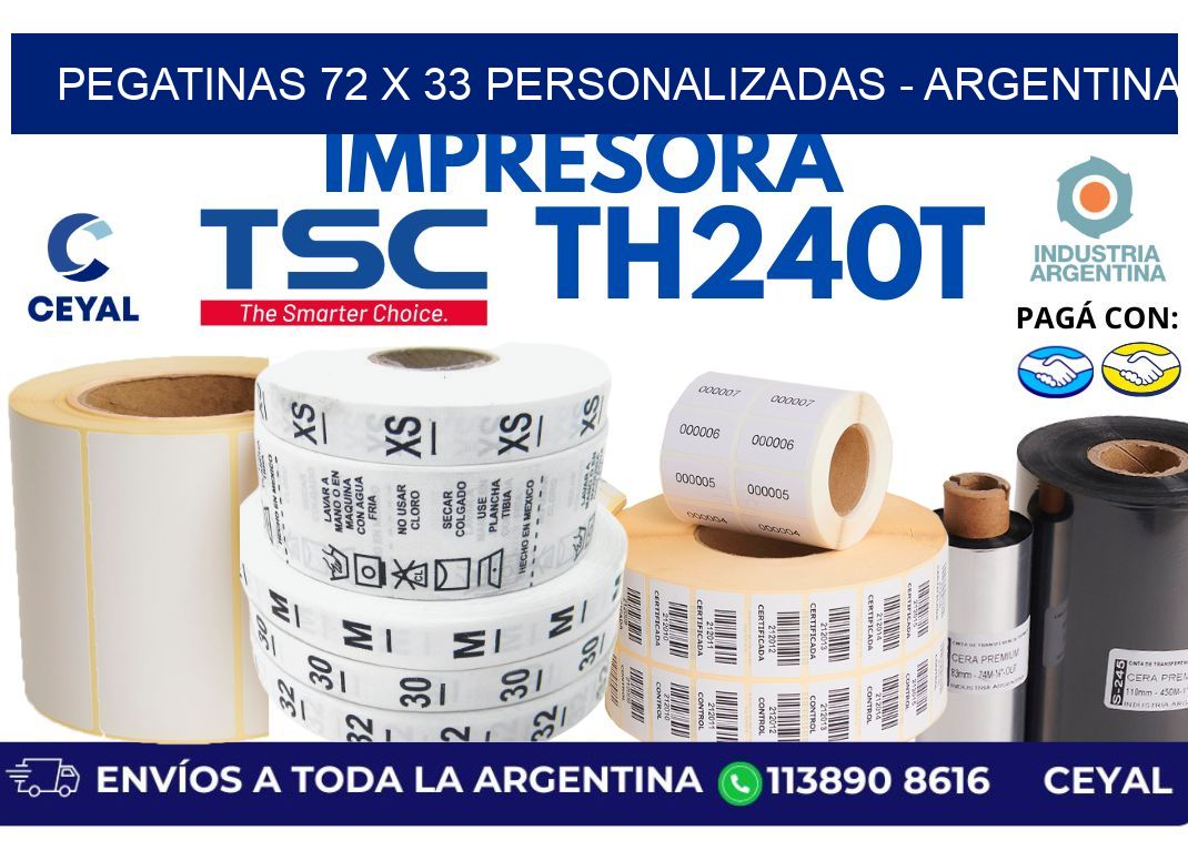 pegatinas 72 x 33 personalizadas – Argentina