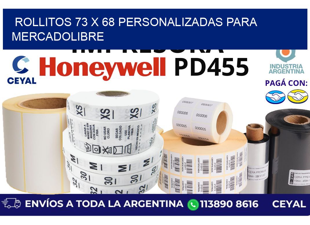 rollitos 73 x 68 personalizadas para mercadolibre