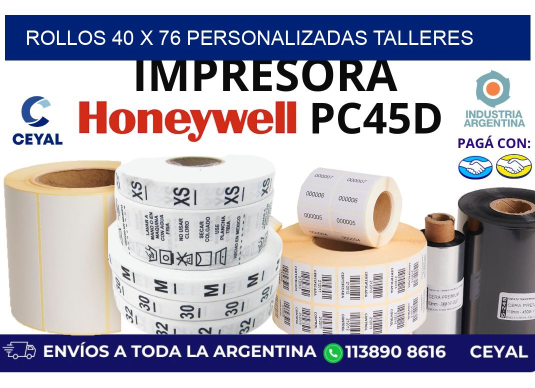 rollos 40 x 76 personalizadas talleres