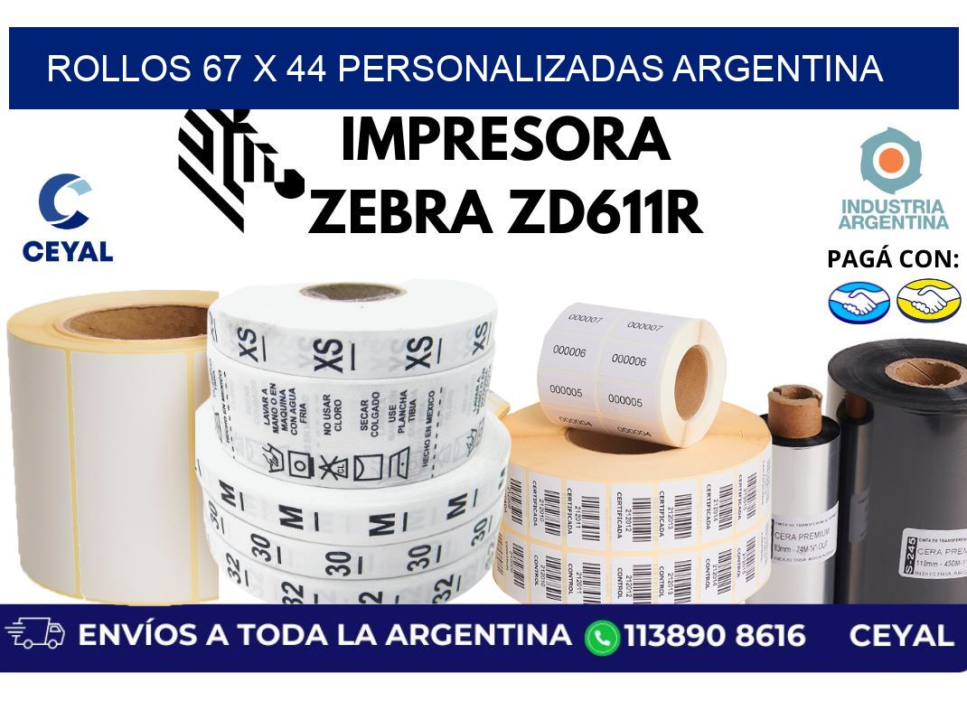 rollos 67 x 44 personalizadas argentina