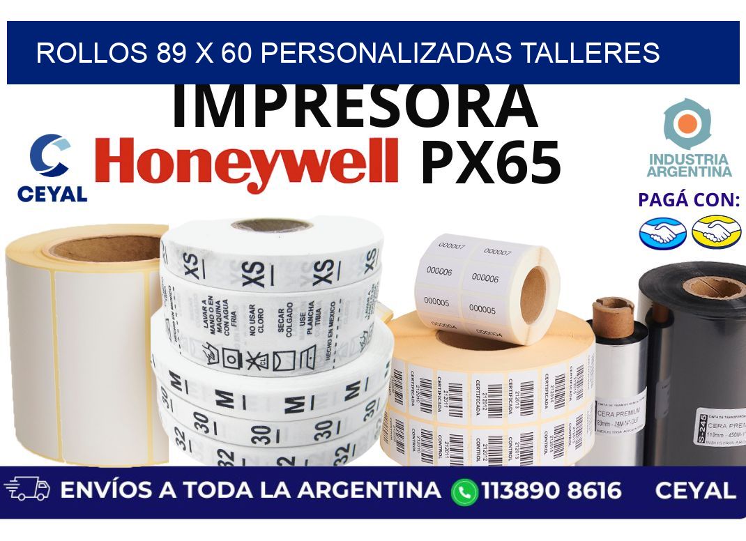 rollos 89 x 60 personalizadas talleres