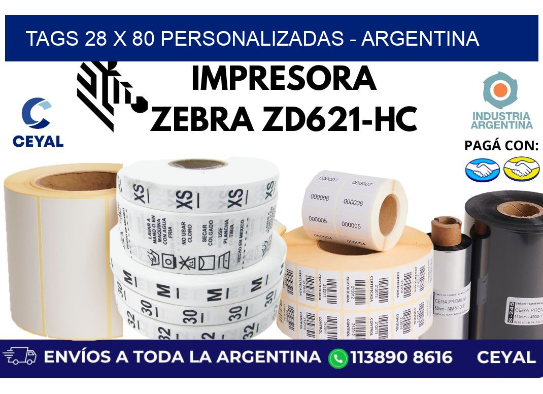 tags 28 x 80 personalizadas – Argentina