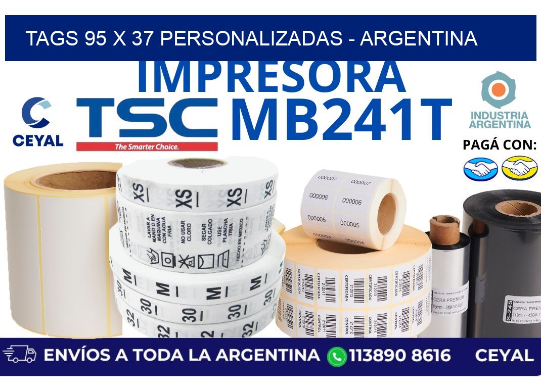 tags 95 x 37 personalizadas - Argentina