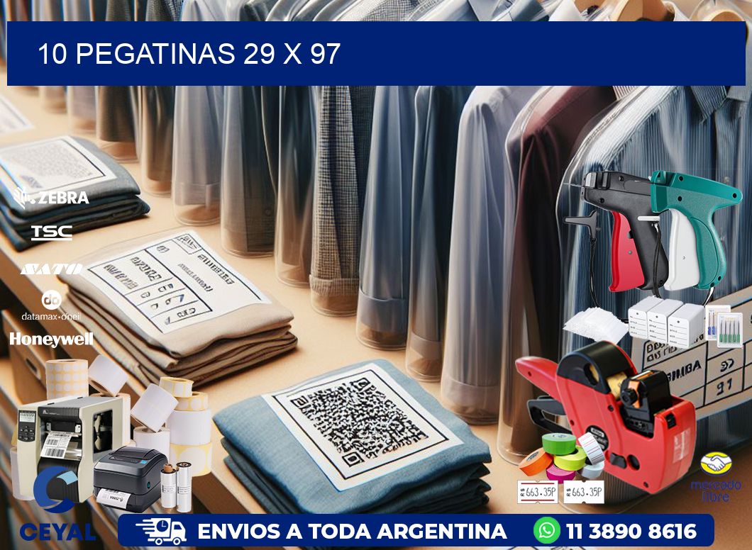 10 PEGATINAS 29 x 97