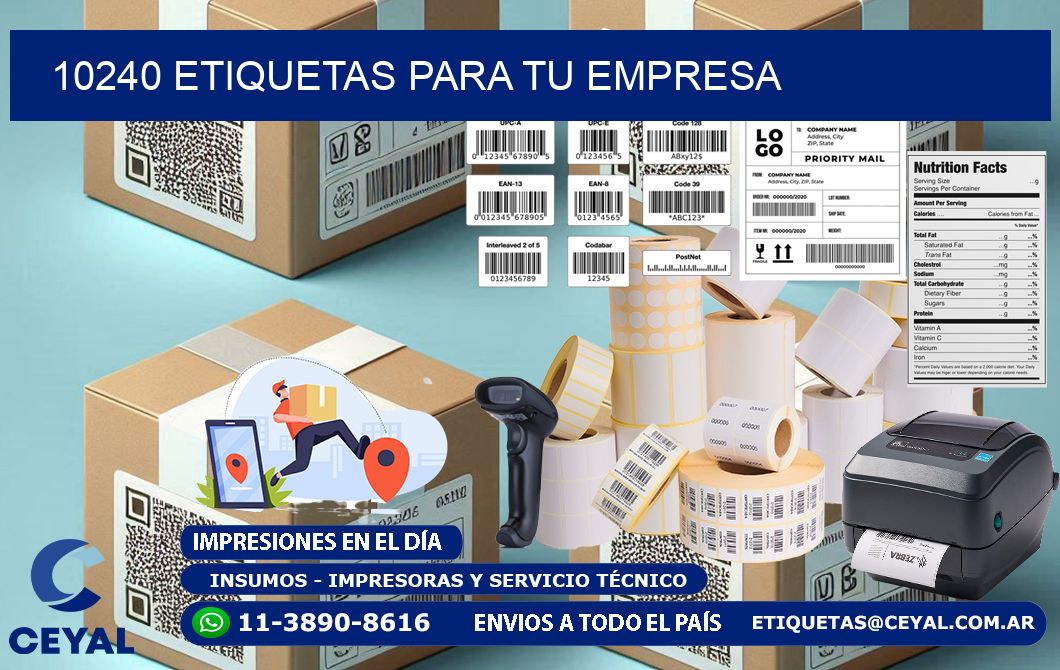10240 etiquetas para tu empresa
