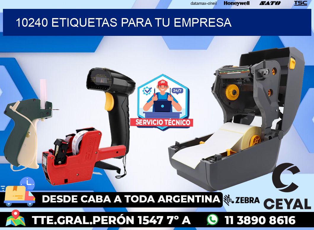 10240 etiquetas para tu empresa