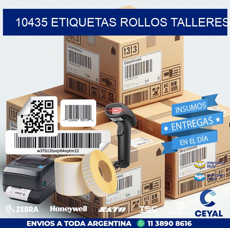 10435 etiquetas rollos TALLERES