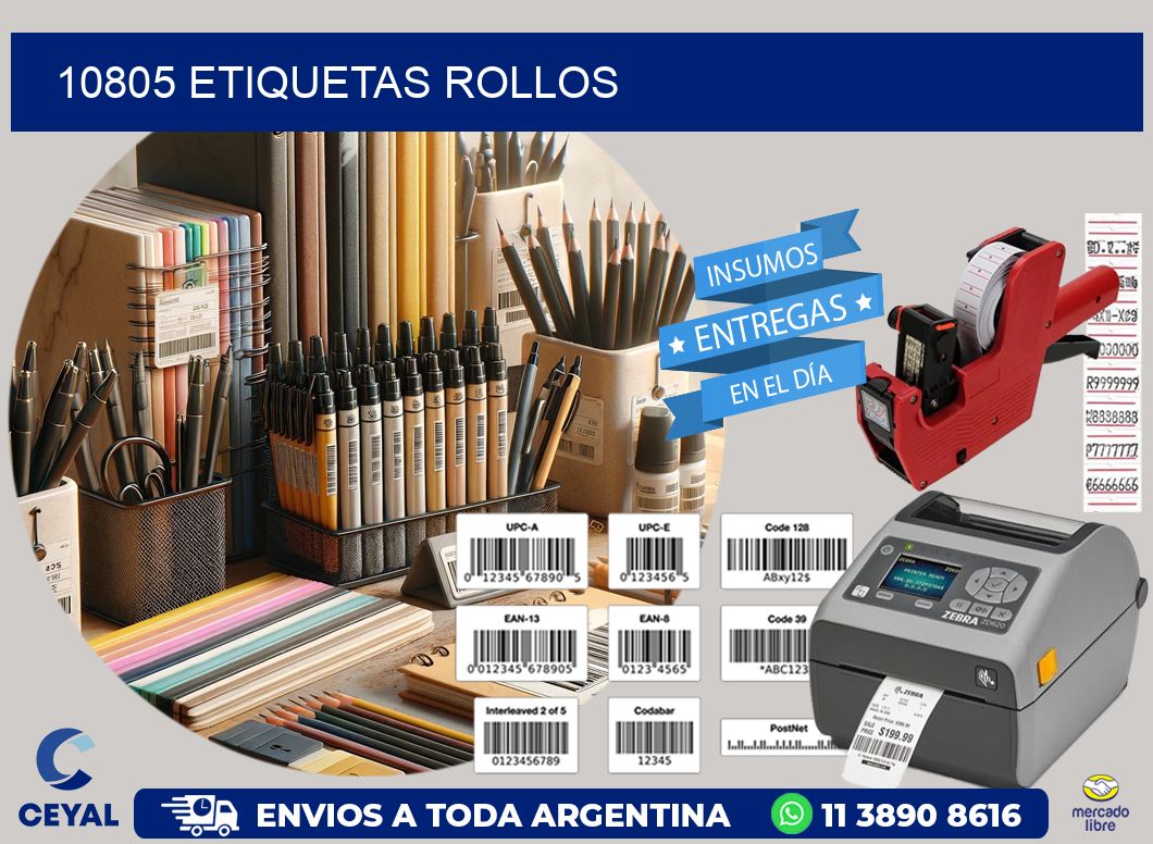 10805 etiquetas rollos