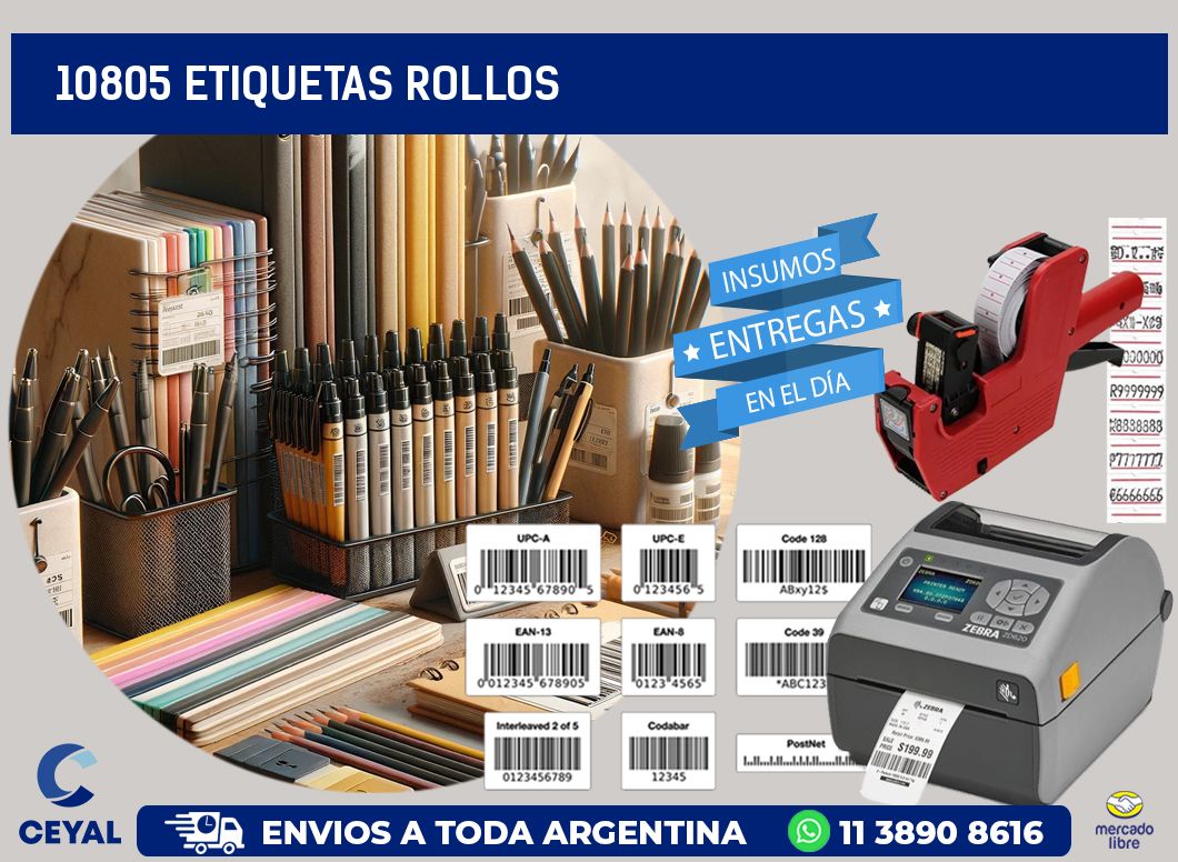 10805 etiquetas rollos