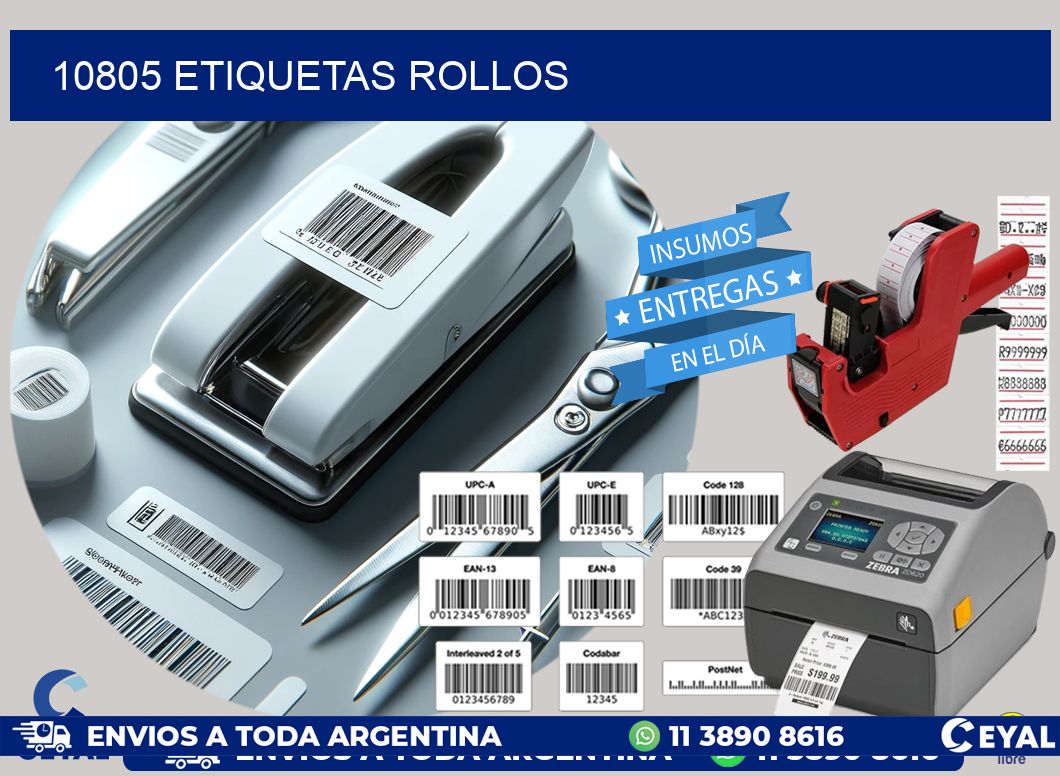 10805 etiquetas rollos