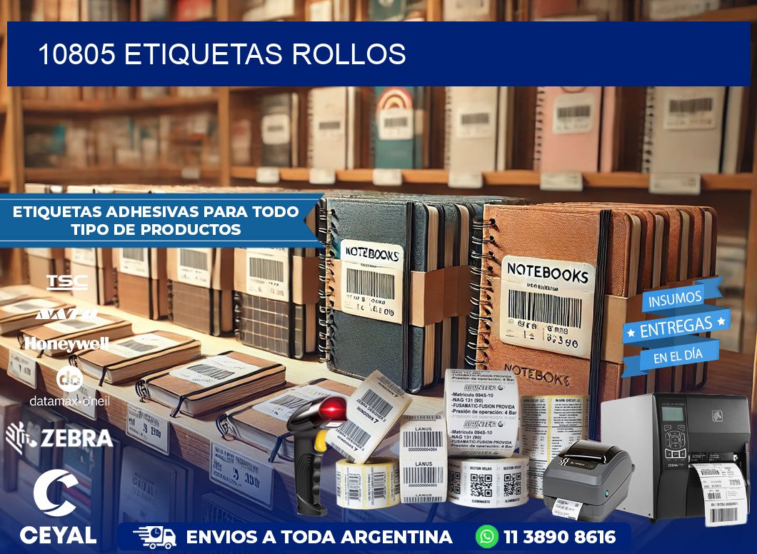 10805 etiquetas rollos