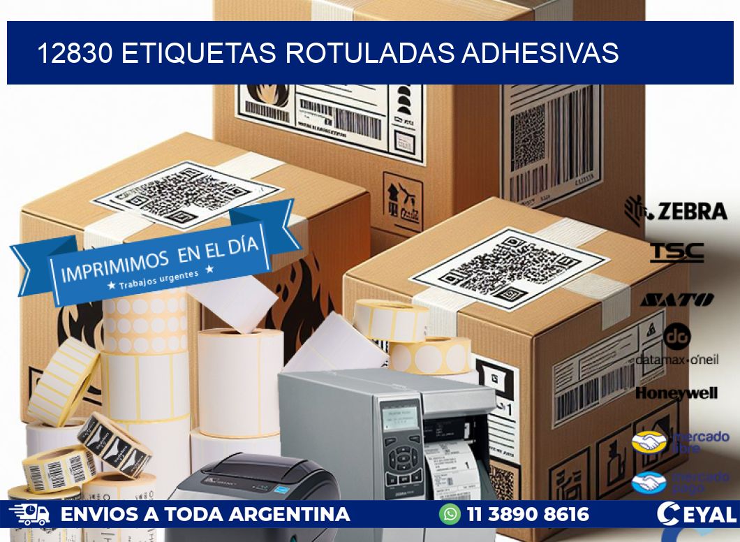 12830 etiquetas rotuladas adhesivas