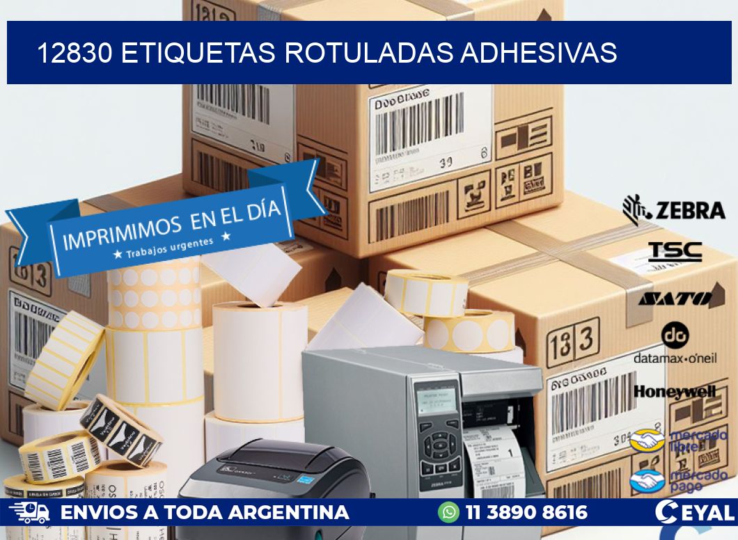 12830 etiquetas rotuladas adhesivas