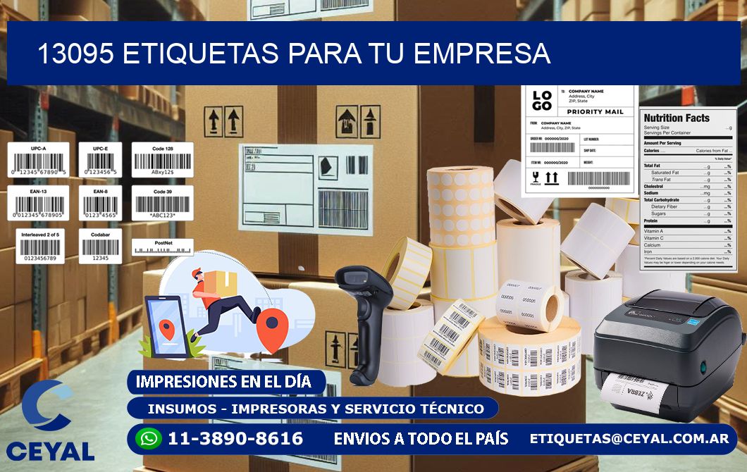 13095 etiquetas para tu empresa
