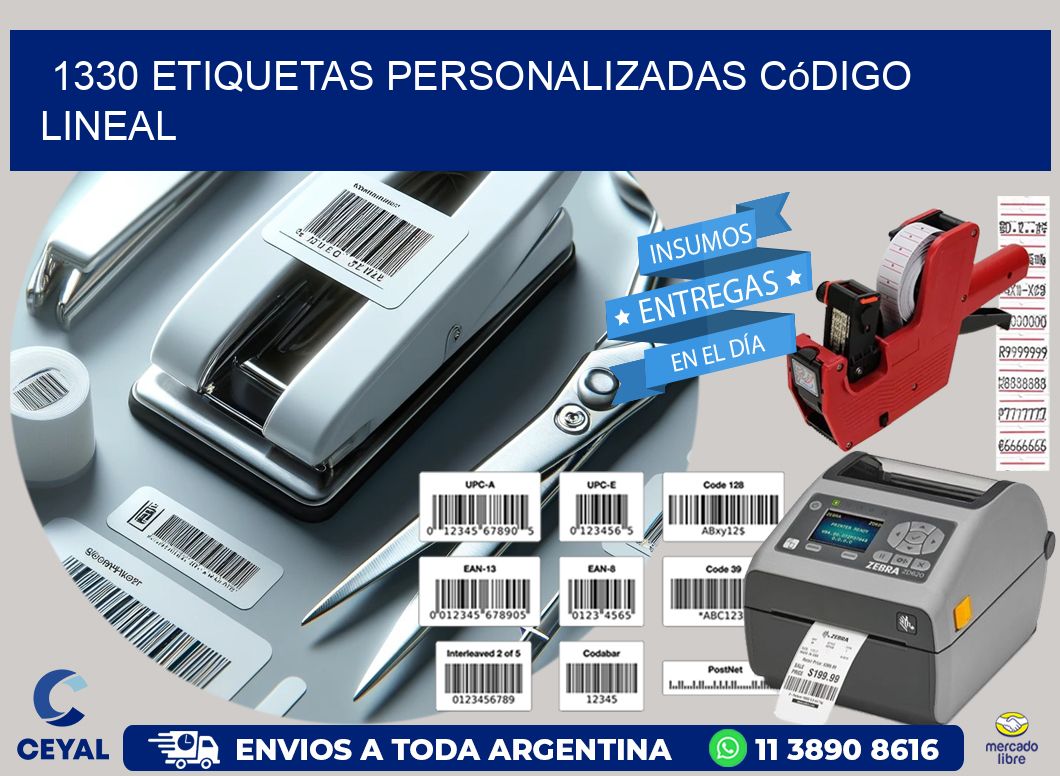 1330 Etiquetas personalizadas código lineal