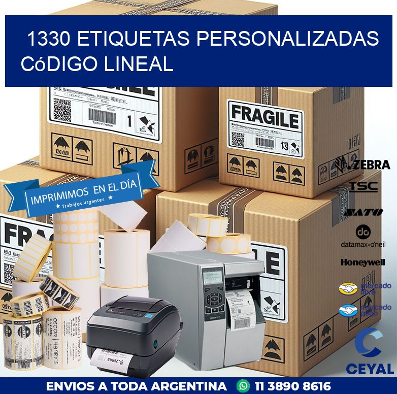 1330 Etiquetas personalizadas código lineal