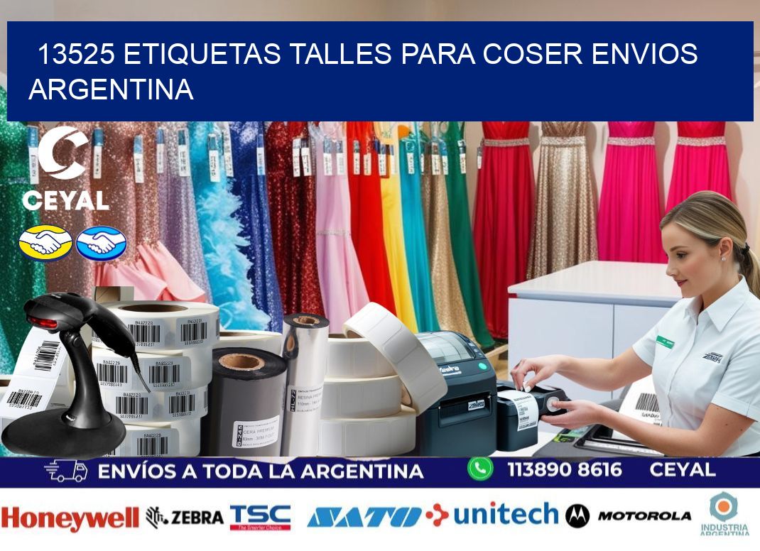 13525 ETIQUETAS TALLES PARA COSER ENVIOS ARGENTINA