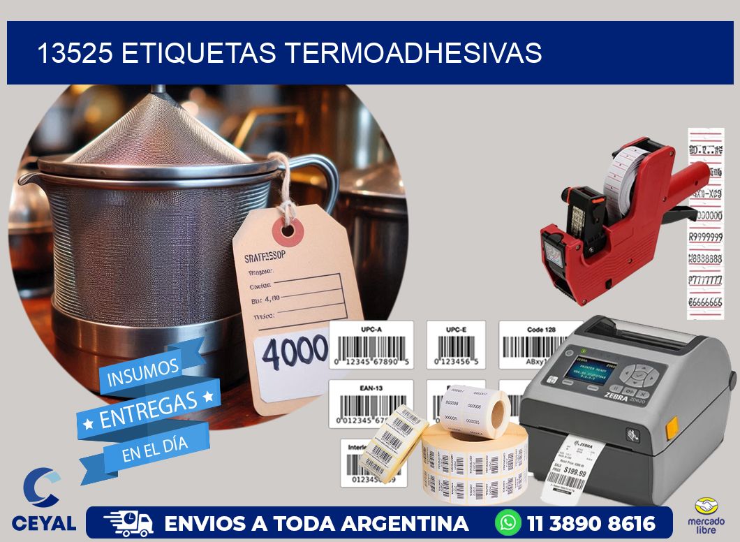 13525 etiquetas termoadhesivas