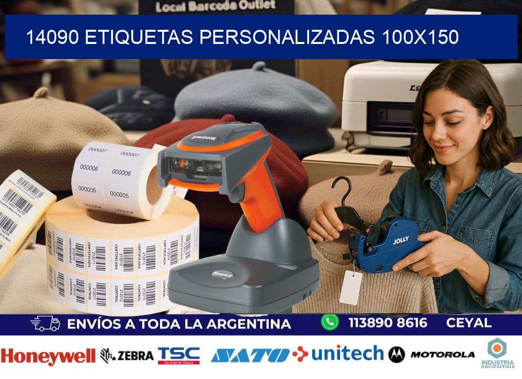 14090 Etiquetas personalizadas 100x150