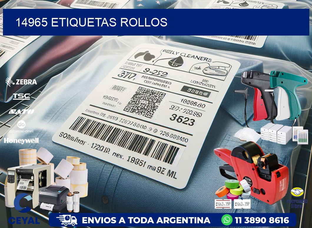 14965 etiquetas rollos