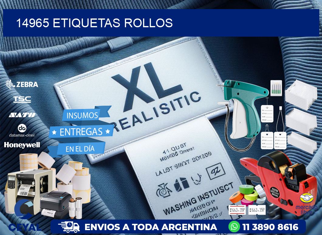 14965 etiquetas rollos